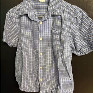 Old Navy Blue Checkered Button Down Shirt